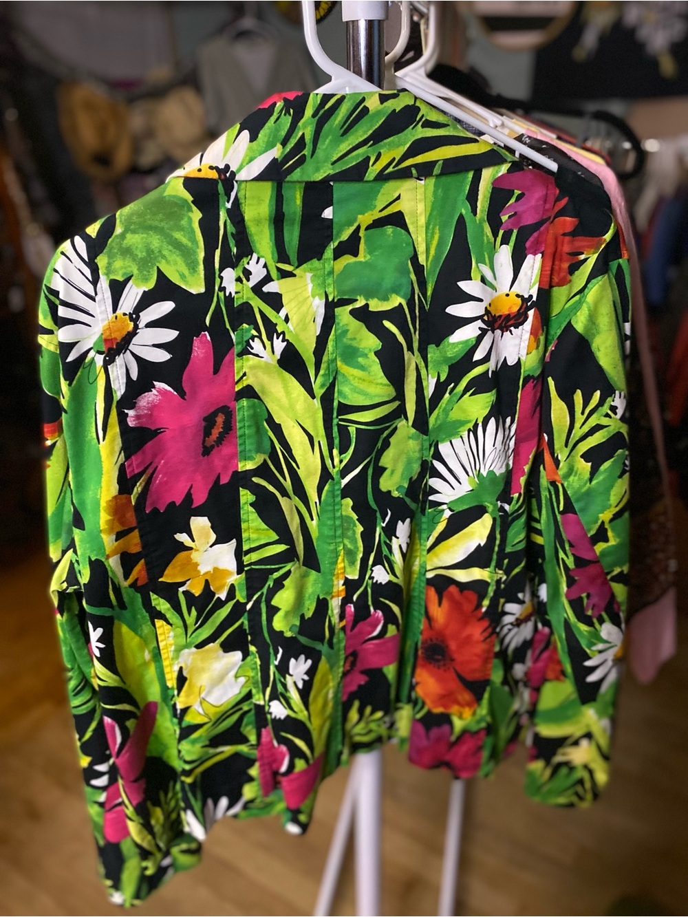 Chico's Tropical Floral Lightweight Jacket - Picture 4 of 4